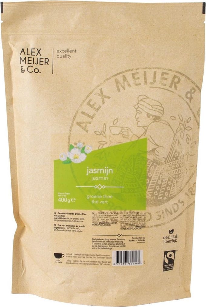 Alex Meijer Thee los groen-jasmijn, FT - Pak 400 gram