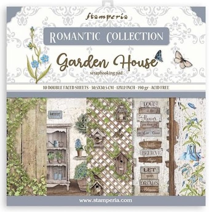 Stamperia - Romantic Garden House 12x12 Inch Paper Pack (SBBL102)
