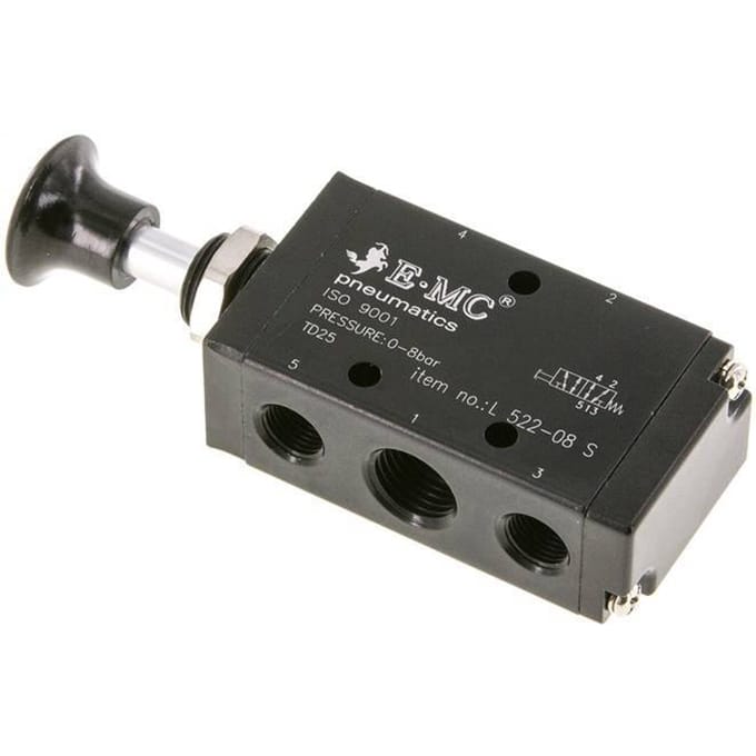 5/2 G1/4'' (G1/8'') Axiale Handbediende Hefboom Ventiel 0-8bar/0-112psi E.MC