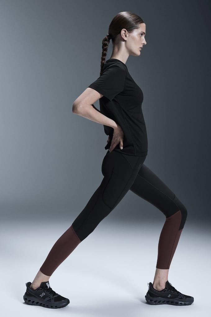 On Trek Tight 1 W Black | Mulberry Maat: S | Sportleggings Outlet | Dames | Zwart
