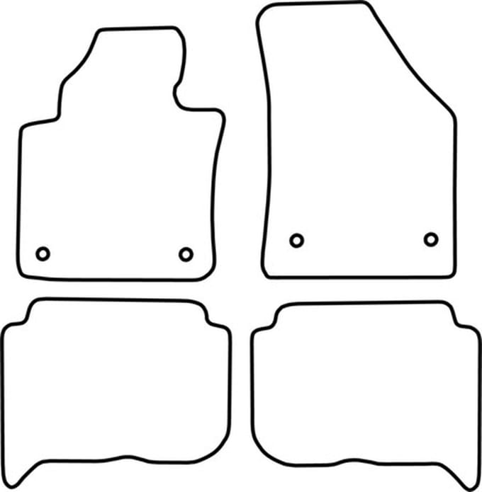Automatten | Mattenset Volkswagen Touran - 2007 - 2015