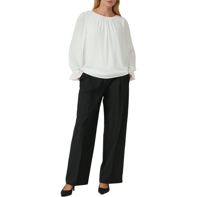 Regular fit blouse met lange mouwen met volants