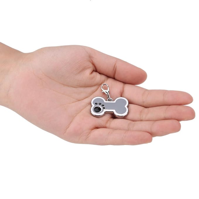 Legering Huisdier ID Tag Hond Kat Dier Naam Identificatie Hanger Botvorm (Grijs) Gray white