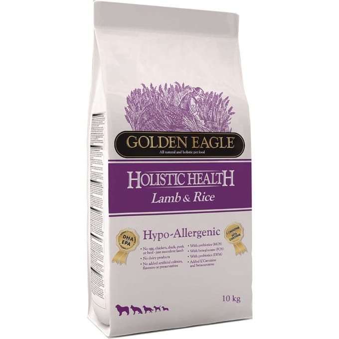 2x10kg Golden Eagle Hypoallergenic Lam en Rijst Hondenvoer Droog