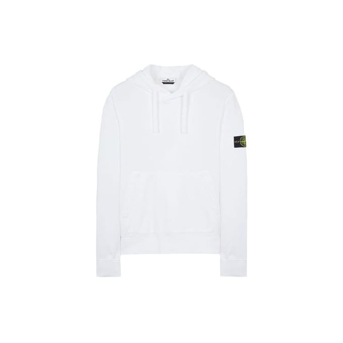 Stone Island Automne Sweat à Capuche Uni Hommes sweats à capuche Blanc 761564151-V0001 S white