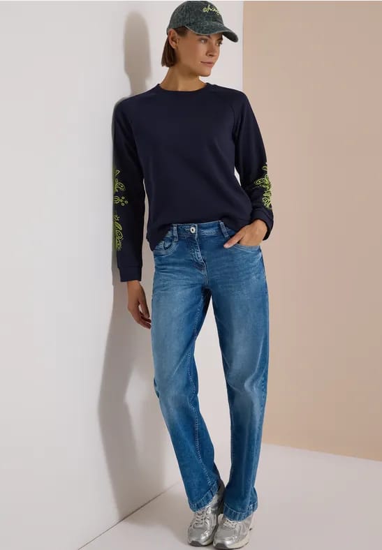 Sweatshirt met Artwork op de mouw