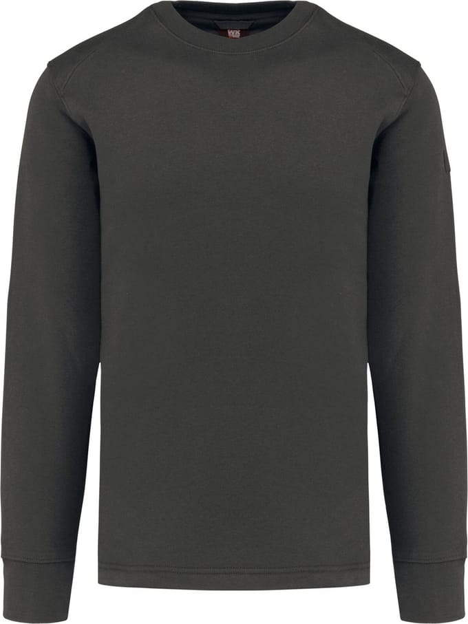 WK. Designed To Work Sweater ingezette mouwen WK4001 - Dark Grey - M