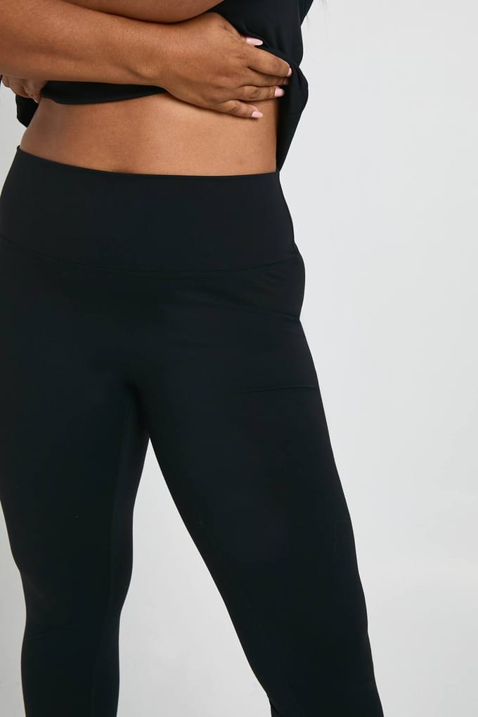 boohoo Dames Plus Superzachte sculpting legging met naaddetail | Zwart | Maat: 46