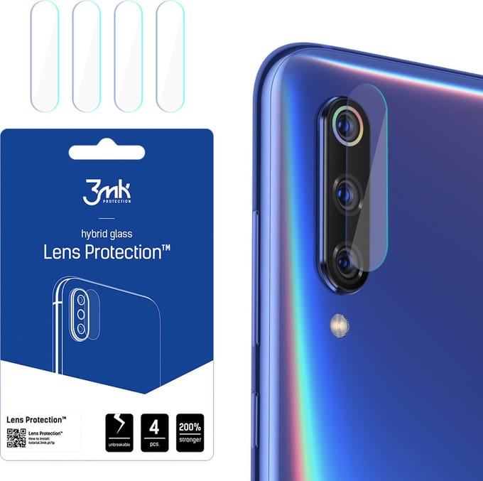 3MK Serie - Hybride Lensbeschermers - Xiaomi Mi9 - 4 Stuks - Transparant