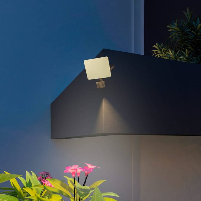 Calex Smart Outdoor Straler - Slimme LED Schijnwerper - LED Floodlight met bewegingssensor - Voor buiten - 24W