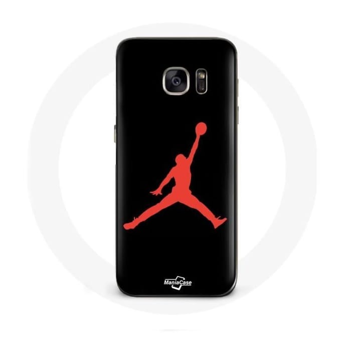 Coque pour Samsung Galaxy S7 Edge Air Jordan Logo Rouge