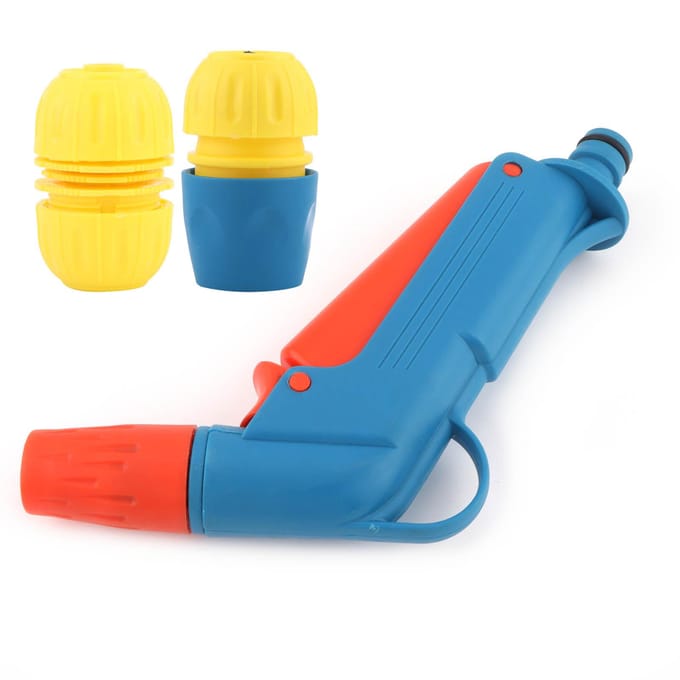 Hogedruk Waterspuitpistool Draagbaar Sproeikop Auto Wassen Schoonmaken Tuingereedschap 11837 blue