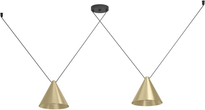 EGLO Narices 1 Hanglamp - E27 - 173 cm - Goud|Zwart - Staal