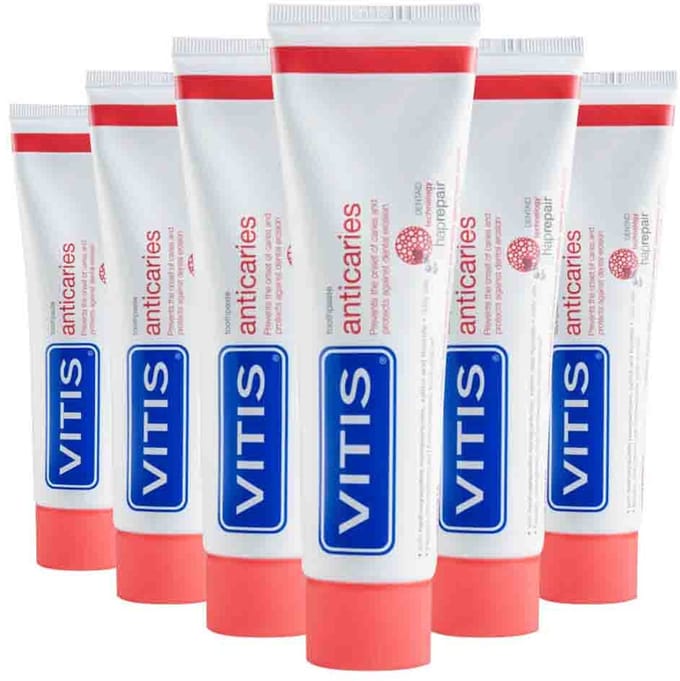 Vitis Tandpasta Anticaries - 6 x 75 ml - Voordeelverpakking
