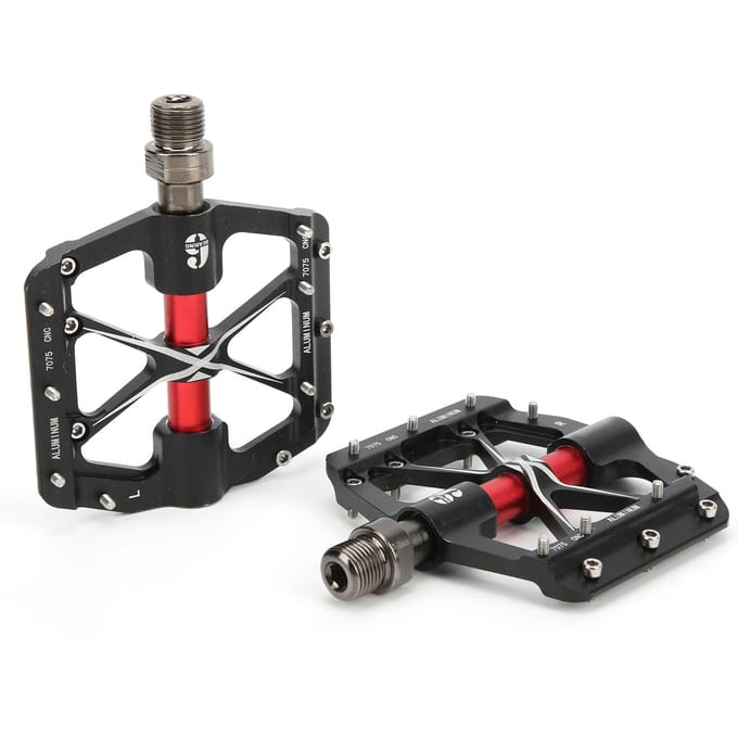 Pédales de VTT WAKE 3 Roulements Alliage d'Aluminium CNC Durables Accessoires de Vélo Noir noir