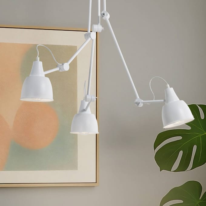 ALDEX Plafondlamp 814, verstelbaar, 3-lamps, wit