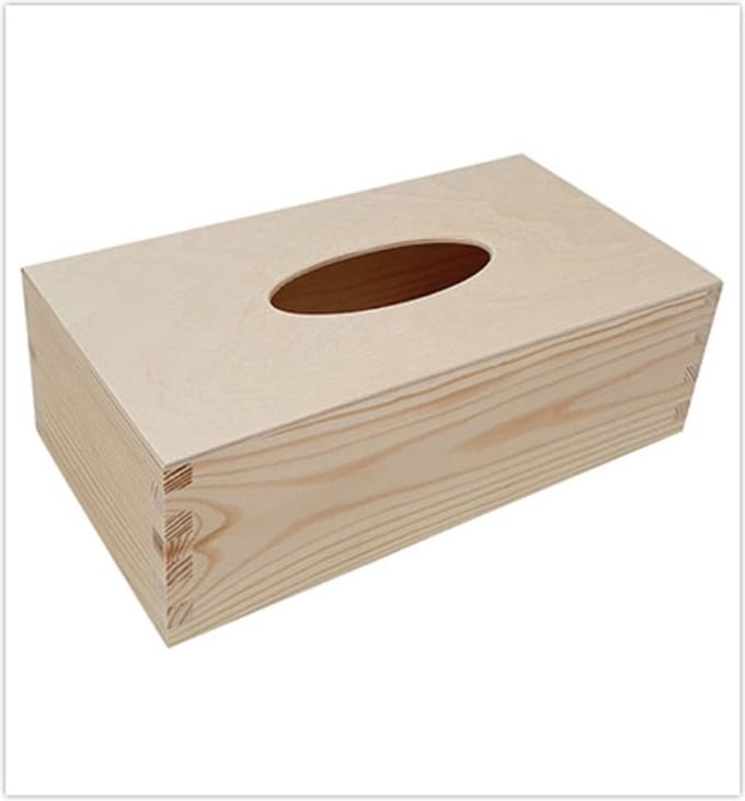 Tissue doos met schuifbodem grenen