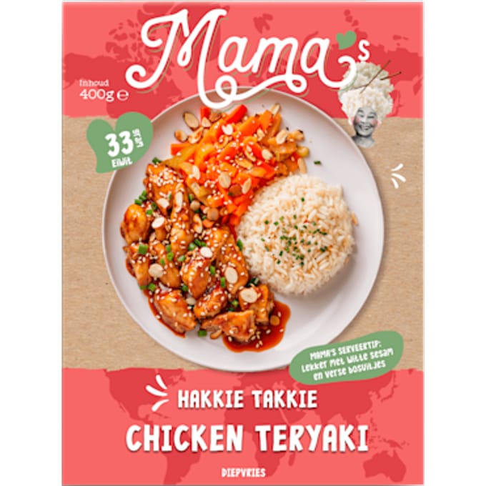 Kip Teriyaki Pandan groentemix
