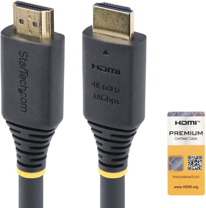 StarTech.com 10m (32.8ft) Active High Speed HDMI Cable 4K60Hz - HDMI cable with Ethernet - 10 m