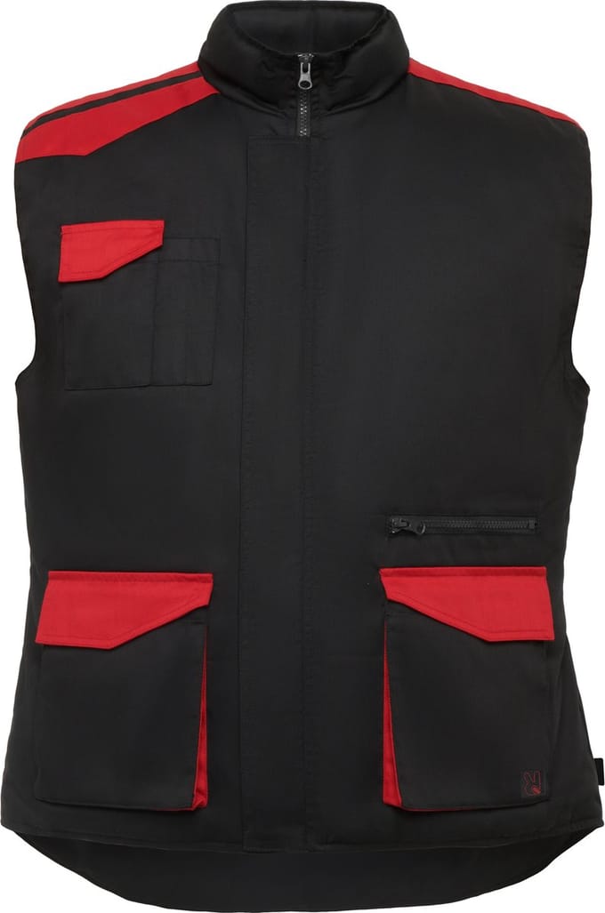 Roly Multipocket Vest Armada RY8414 - Black 02/Red 60 - XL