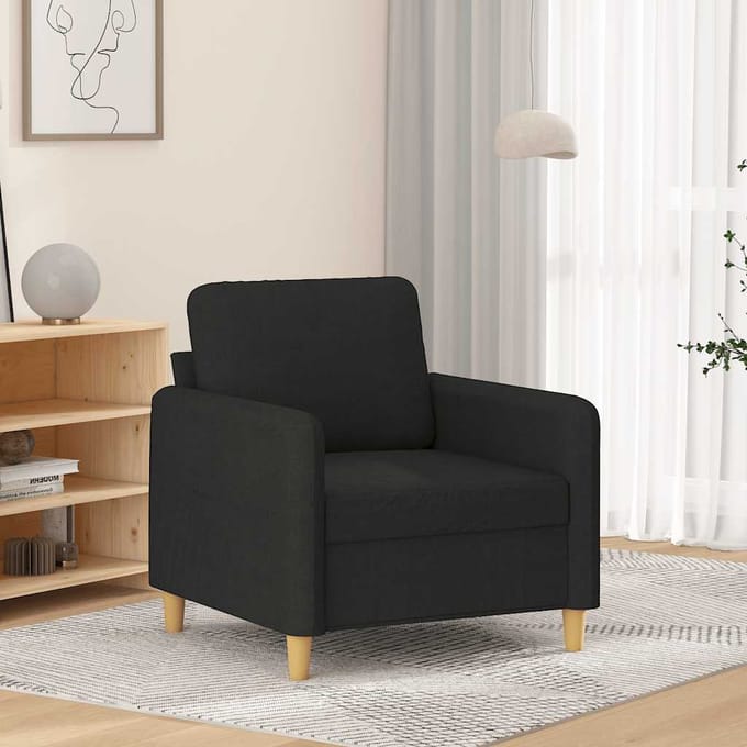 vidaXL - Fauteuil - 60 - cm - stof - zwart