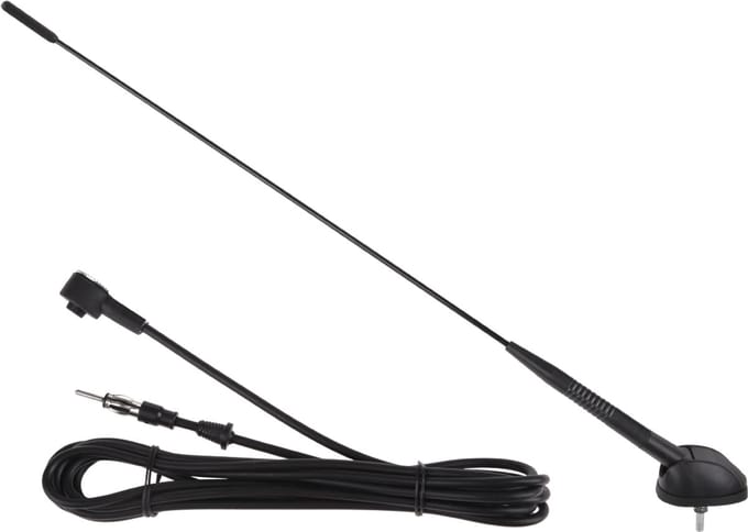 Auto Antenne AM-FM - Rubberen Autoradio Antenne - FM 76~108MHz - 2 meter kabel - A2 - Zwart