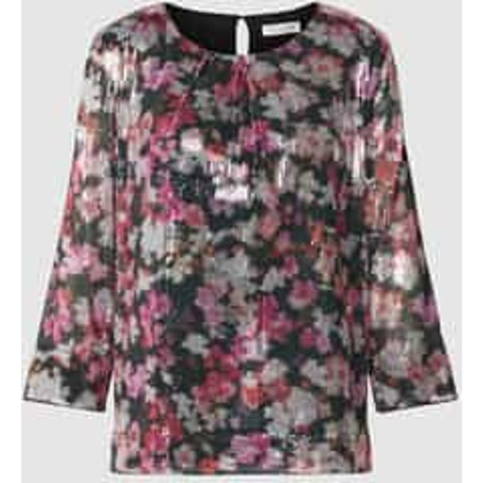 Blouse met all-over bloemenprint