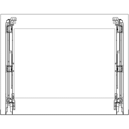 AEG voorste glas, zwart, 594x465mm 140225485030