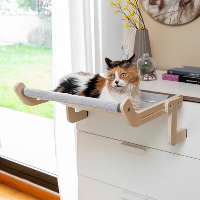 Hamac Suspendu pour Chats Hamacat InnovaGoods grijs