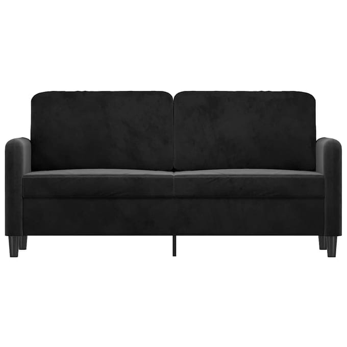 vidaXL - Tweezitsbank - 140 - cm - fluweel - zwart