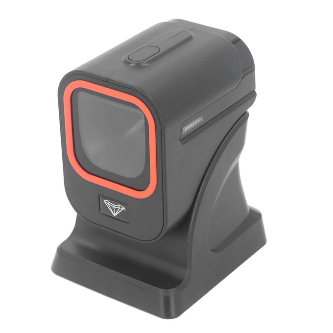 Scanner de codes-barres de bureau 1D 2D Lecteur de codes QR à détection automatique pour entrepôt Supermarché Commerce de détail gray