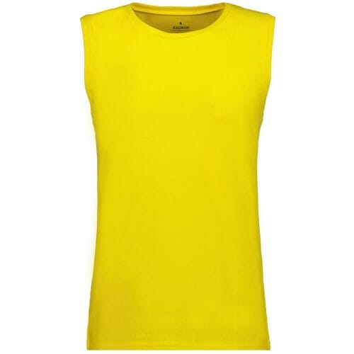 Ragman Ondermode Athletic Jersey Shirt Round Neck Lemon Yellow / male