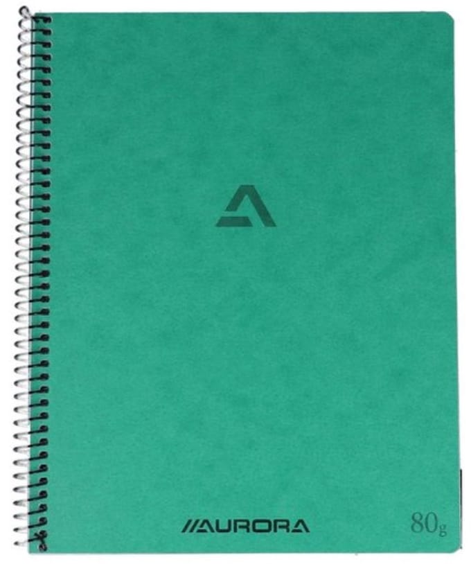 Aurora Spiraal Schrift - Notitieblok - A4 - Gelinieerd - Groen