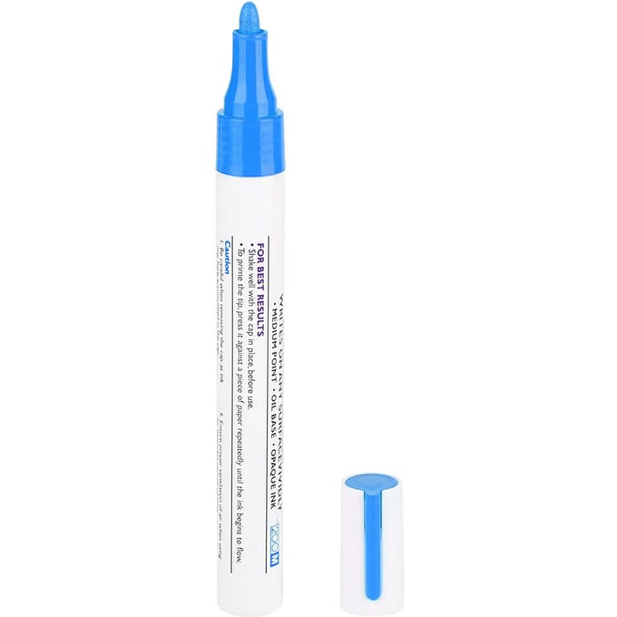1 pcs Waterproof Professional Car Pencil Tire Paint Pen Mark Pens Blue blauw