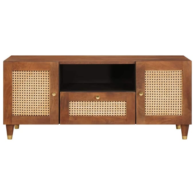 vidaXL - TV - Kast - Bruin - 105 - x - 33,5 - x - 46 - cm - Massief - Mango - Hout