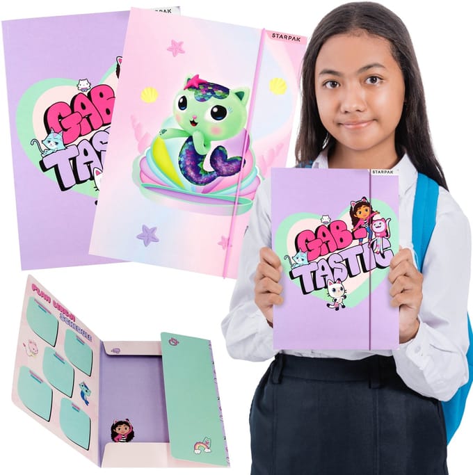 Gabby’s Dollhouse GELAMINEERD Elastomap schoolmap met elastiek A4 STARPAK