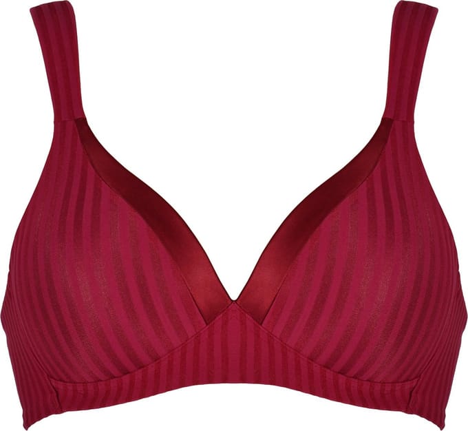 Naturana - Soft bh met strepen - 5247 - Burgundy - 85A
