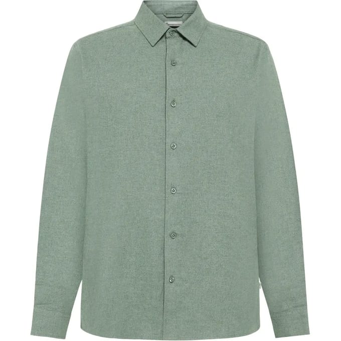 Flanellen overhemd met lange mouwen KnowledgeCotton Apparel Dune