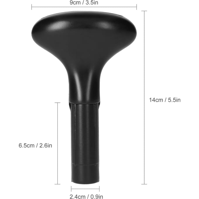 Poignée de remplacement de pagaie SUP, 2 pièces, poignée en T, accessoires SUP noir