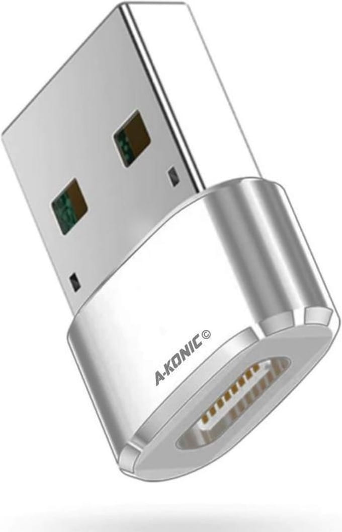 A-konic USB-C naar USB 3.0 Convertor - USB C to USB A HUB - Zilver