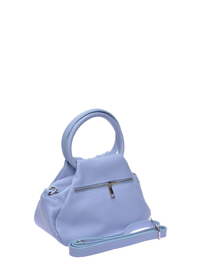 Luisa Vannini Turquoise Rundleer Tas
