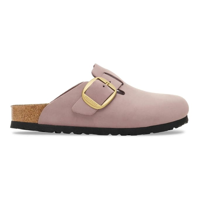 Dames nubuck leren sandalen met grote gesp Birkenstock Boston