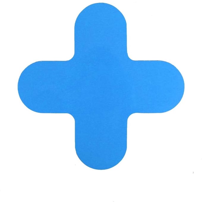 X-stuk - Blauw 290 x 290 mm Anti-slip-vloersticker