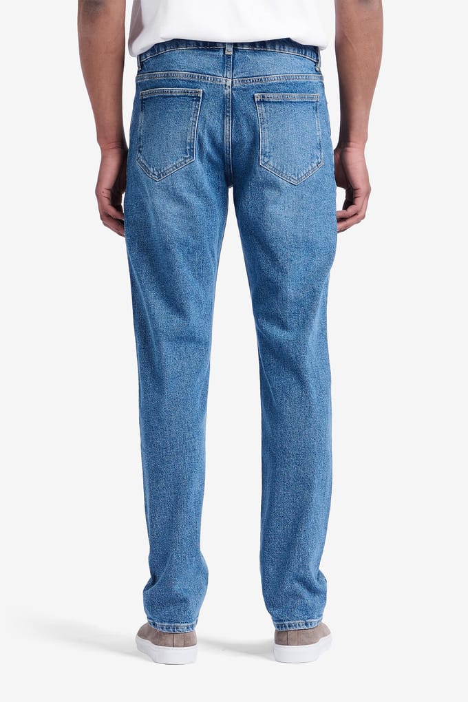 No Label Yuma Denim Cotton Mid Blue Größe: W31L32 | Relaxed Fit Outlet | Herren | Blau