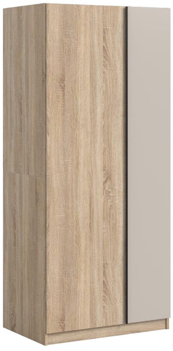 Kledingkast Oakland - 80x183x53 Cm - 2 Deuren - Met Legplanken - Sonoma Eik