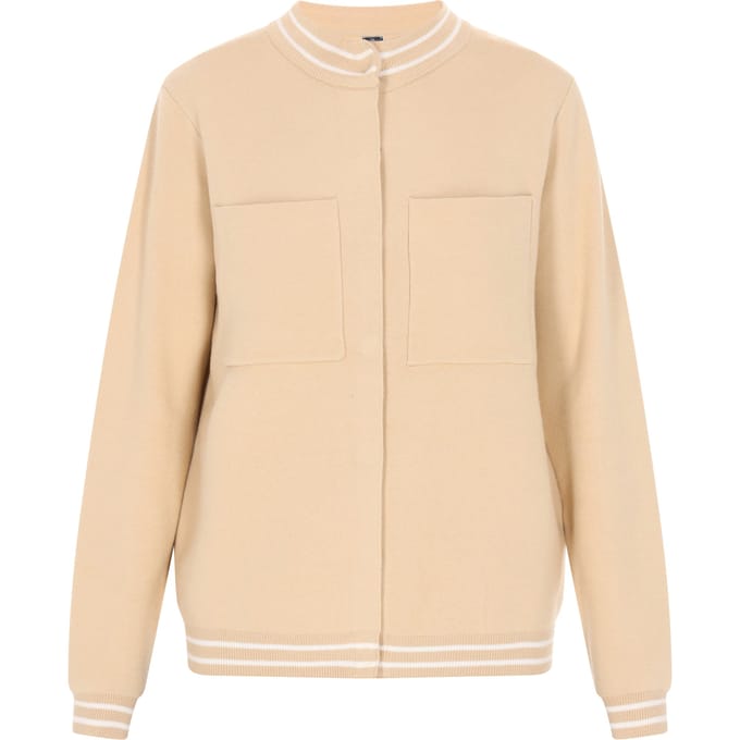 Dreimaster Vest Dames Beige witte strepen
