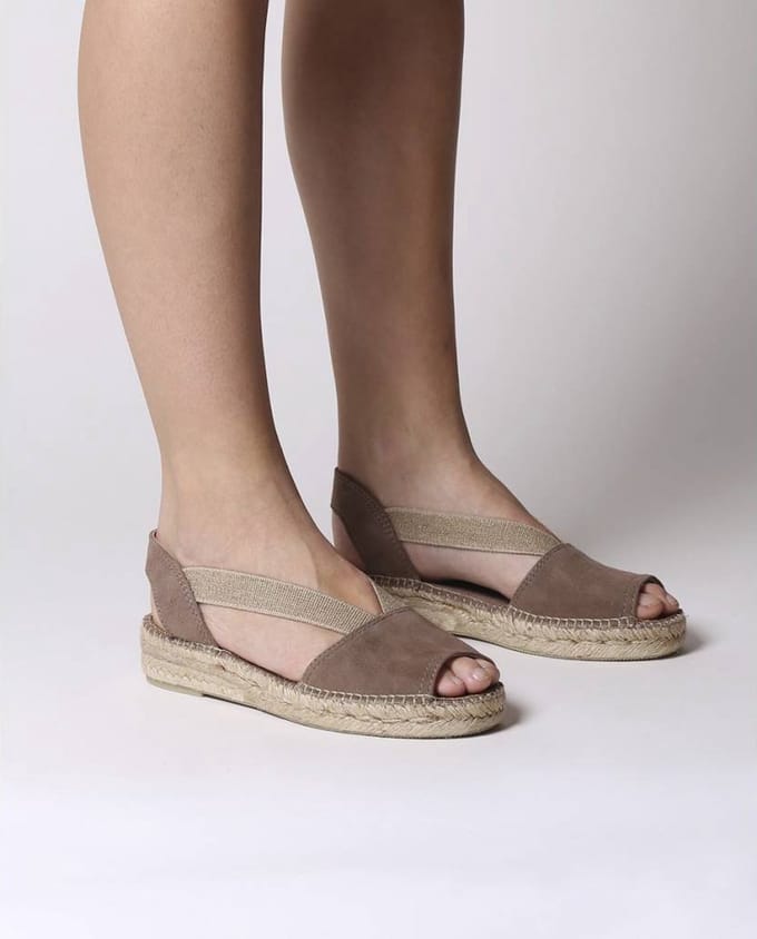 Platte suède espadrille voor dames | ELLA