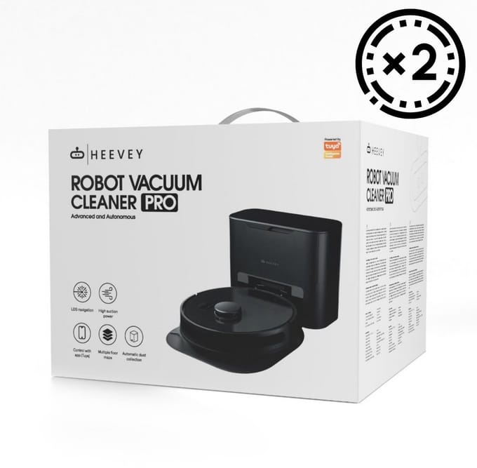 Heevey Luxe Robotstofzuiger met laadstation - 2 extra stofzuigerzakken
