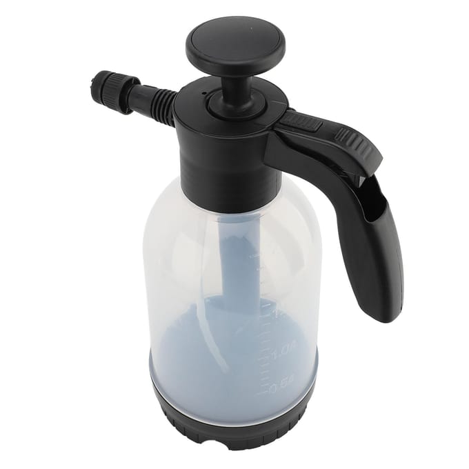 Schuimspuit 2L Instelbare Druk Schuimende Pompspuit Handpomp Drukspray voor Autowassen black