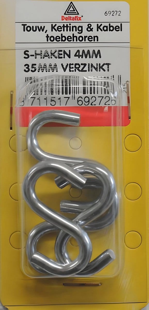 S-Haken 4mm x 35mm verzinkt